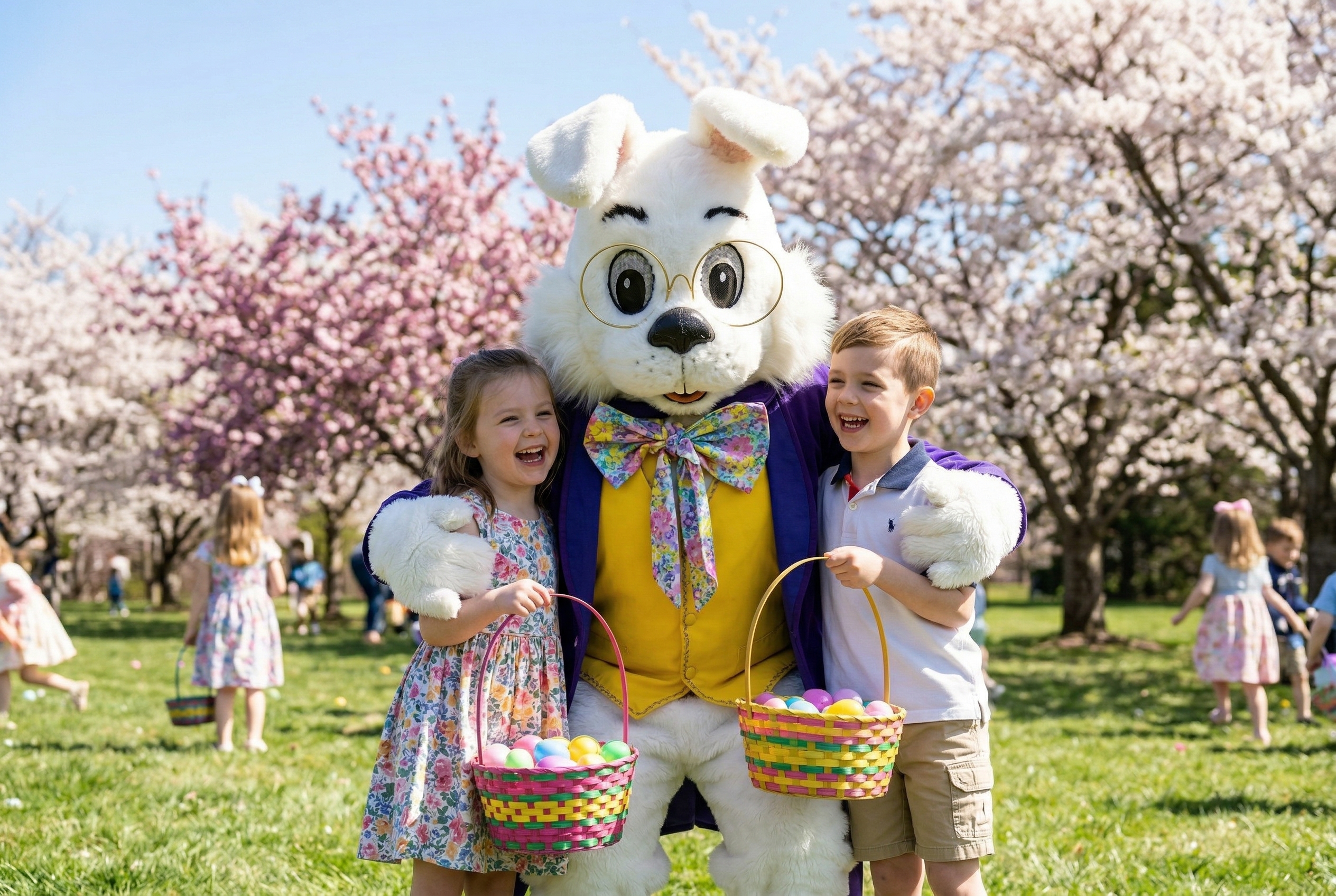 Easter Bunny performer at Philadelphia PA spring event