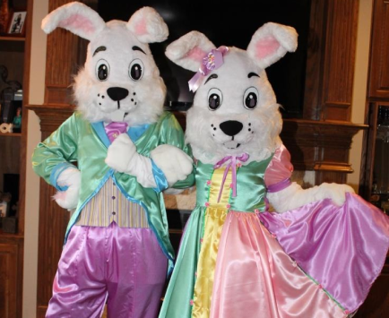 Fort Worth Easter Bunny costume performers for family event