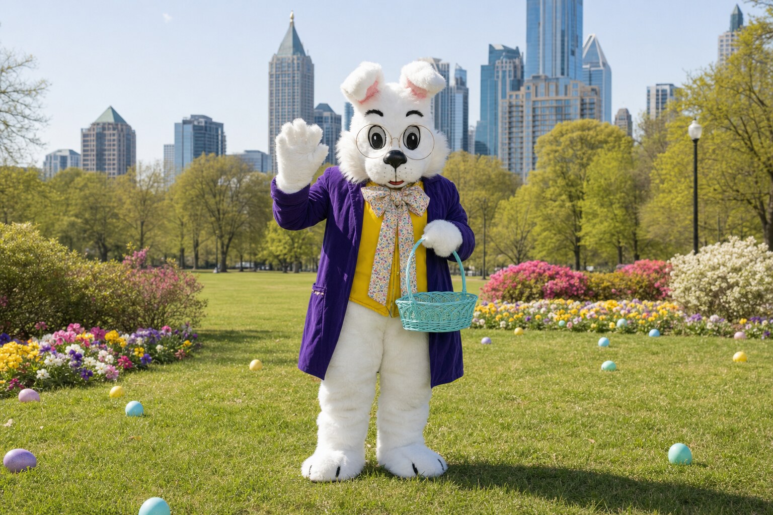 Easter Bunny for hire in Atlanta at Piedmont Park
