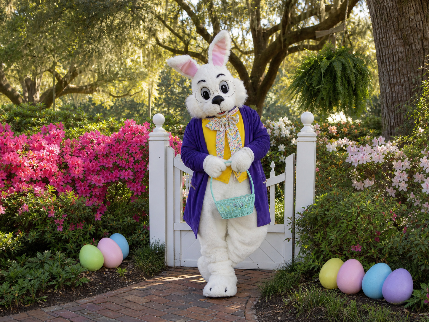 Jacksonville Easter Bunny at Riverside spring garden event
