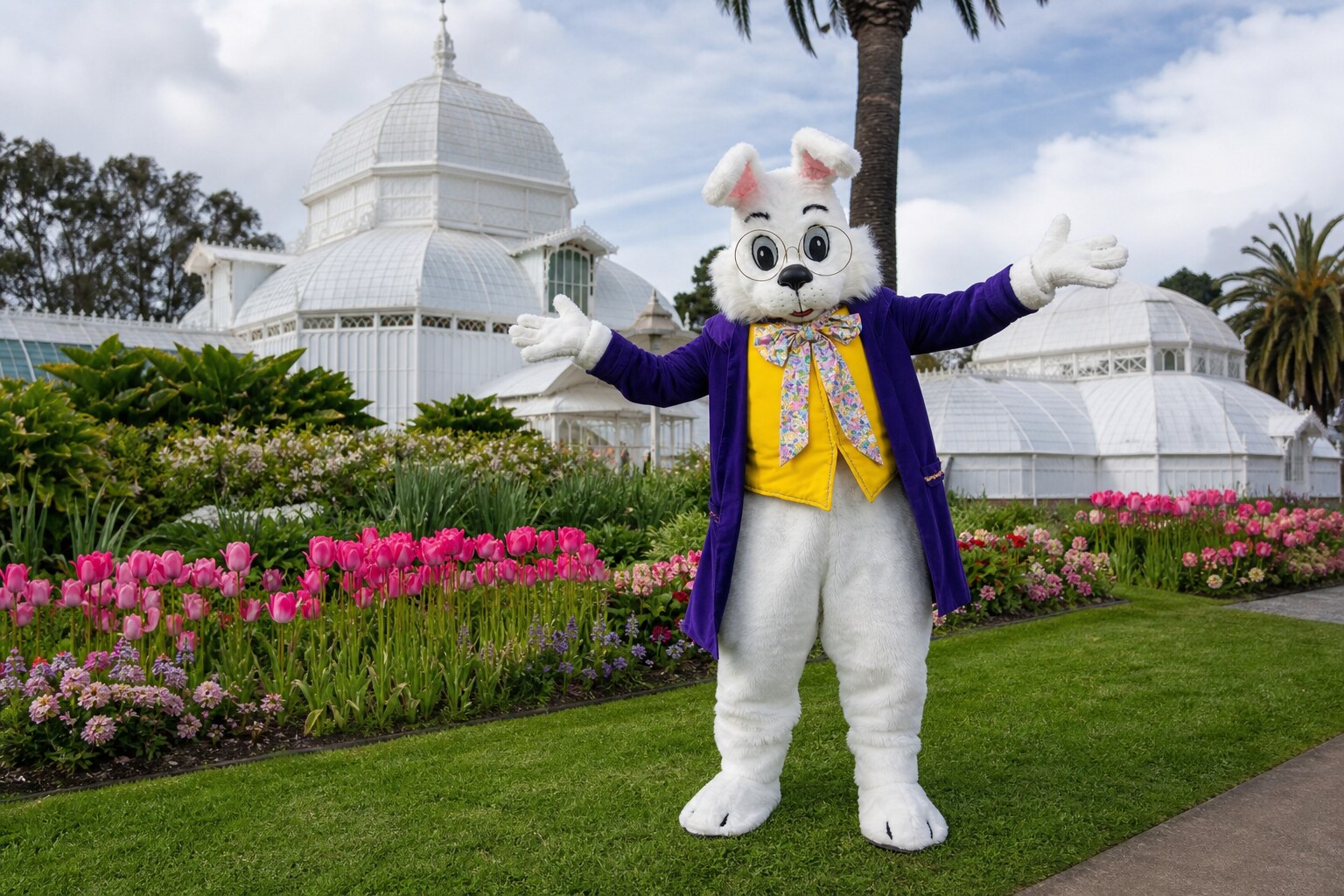 San Francisco Easter Bunny at Golden Gate Park spring garden